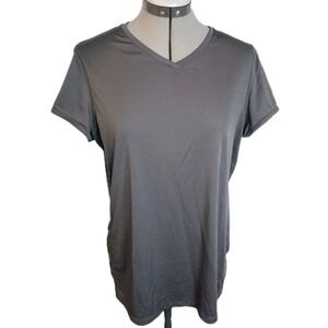 Eastern Mountain‎ Sports Womens XL Gray V Neck Activewear T Shirt